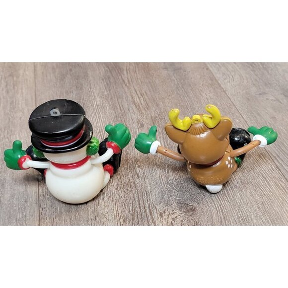 Vtg 1990 Fun World Snowman & Reindeer Bendable Arms & Legs Ornaments Lot Of 2 - Picture 5 of 9